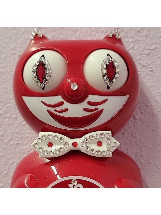 Kit-Cat Klock Other - SUPER RARE JEWELED 75th Anniversary Red Kit-Cat Klock Clock